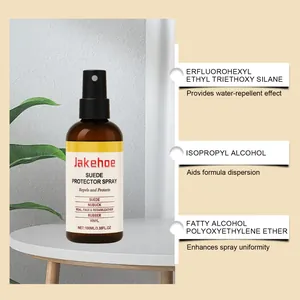 Ingredients of Jakehoe suede protector spray for water-repellent effect on nubuck and leather