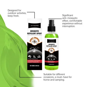 Gedetailleerde weergave van 100 ml plantaardige muggenwerende sprayfles en verpakking