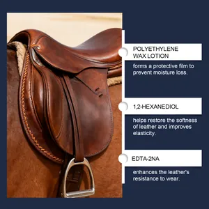 Ingredient view of Brunizo leather conditioner for saddle protection and softness.