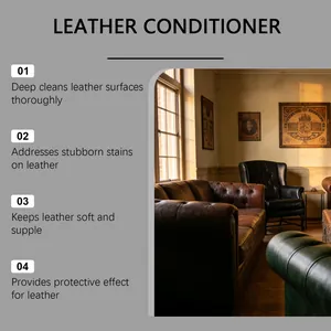 Brunizo multi-purpose leather conditioner for cleaning and softening furniture leather
