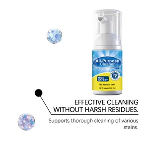 Nettoyant mousse tout usage efficace pour taches de cuisine et résidus en flacon de 30 ml