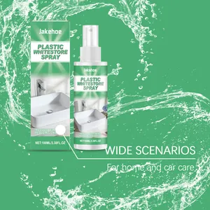 Jakehoe spray sbiancante per plastica con flacone e scatola per rimuovere l'ingiallimento