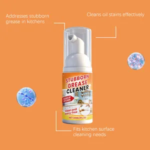 Vue détaillée d'un nettoyant moussant de 30 ml pour la graisse de cuisine efficace.