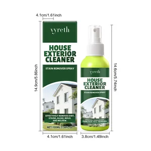 Detail view of Vyreth house exterior cleaner 100ml spray bottle with dimensions