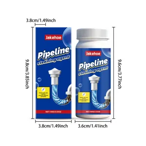 Accurate dimensions for Jakehoe pipeline cleaning agent powder bottle and packaging box