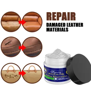 Comparación efectiva antes y después de la crema de reparación de cuero en sofá y bolso