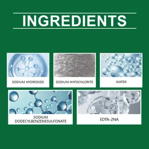 Inhaltsstoffe für Abflussreiniger: Natriumhydroxid und Natriumhypochlorit