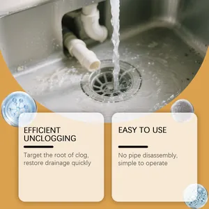 Effective drain cleaner powder for kitchen sinks showing fast water flow and easy usage