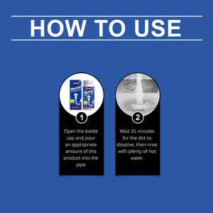 Detailed instructional guide showing how to use the pipeline cleaning agent for pipes