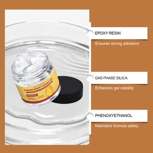 Detailed view of JAYSUING transparent exhibit gel ingredients for collection protection