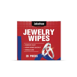 Jakehoe 20 lingettes de nettoyage de bijoux premium pour bagues et polissage d'accessoires