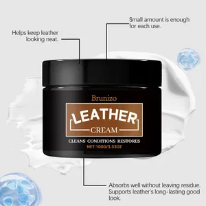 Vista dettagliata della crema per pelle Brunizo che evidenzia benefici e consistenza