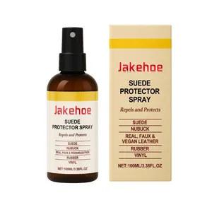 Jakehoe 100ml suede protector spray with packaging box for shoes and upholstery.