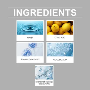 Gedetailleerde ingrediëntenkaart voor JUE FISH multifunctionele roestoplosser met zuur
