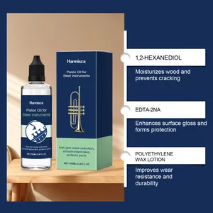 Detail showing ingredients of Harmisca piston oil for steel instruments maintenance