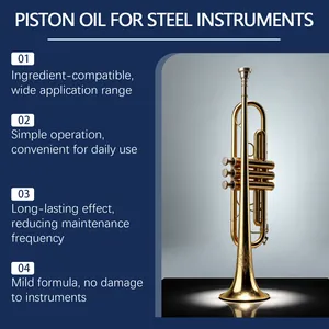 High-quality piston oil for professional trumpet and brass instrument maintenance use