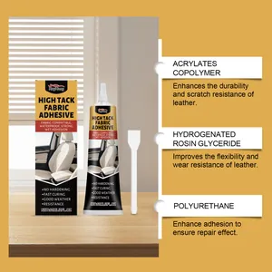 Detailed ingredient breakdown and benefits for RayHong waterproof high tack fabric adhesive