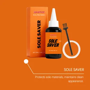Λεπτομερής προβολή του JAKEHOE Sole Saver για κιτρίνισμα με φιάλη 50ml και βούρτσα καθαρισμού