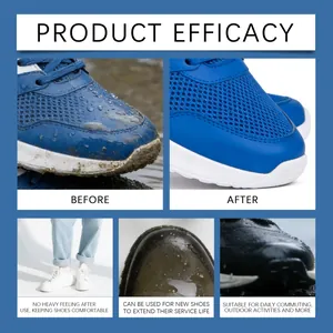 Shoe protector spray efficacy comparison showing waterproof and stain-resistant results on sneakers