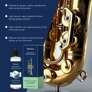 Detail of Harmisca piston oil for brass instruments and its protective properties.