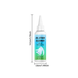 Specifiche tecniche dettagliate per flacone smacchiatore olio 100ml con misure.