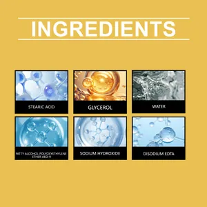 Professional ingredients breakdown of white shoe cleaner featuring stearic acid and glycerol