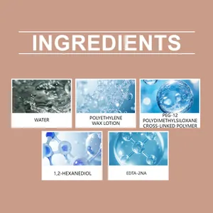 Gedetailleerd overzicht van de ingrediënten van schoenenspray inclusief water en polymeren