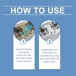 How to use multi-purpose foam cleaner for removing heavy grease stains from gas stove