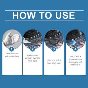 Guía de instrucciones de 4 pasos para aplicar el gel limpiador de moho de manera efectiva