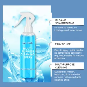 100ml multi-purpose cleaning spray bottle showing product features and usage details.