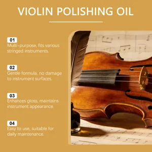 Aceite abrillantador profesional para violín para mantenimiento y realce del brillo.