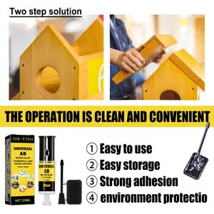 Strong Jue-Fish AB epoxy resin glue for waterproof and high temperature metal repair.
