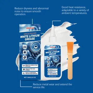 Macro view of multi-purpose white lithium grease tube and box for car maintenance