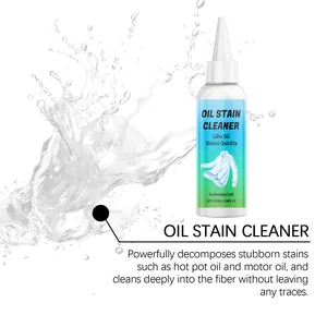 Vista dettagliata dello smacchiatore per olio con penetrazione profonda nelle fibre.