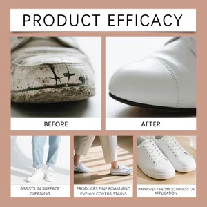 Vergelijking van de effectiviteit van reinigingsspray voor witte sneakers