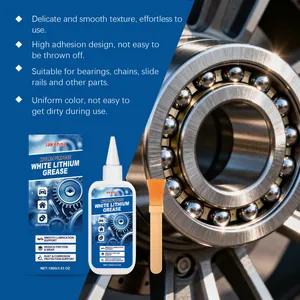 Jakehoe multi-purpose white lithium grease with application brush for industrial bearings