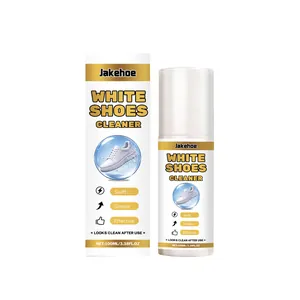Jakehoe White Shoes Cleaner Mild No Wash Stain Remover Yellowing Prevention Sneaker Cleaning Spray For Leather Canvas Sports Shoes