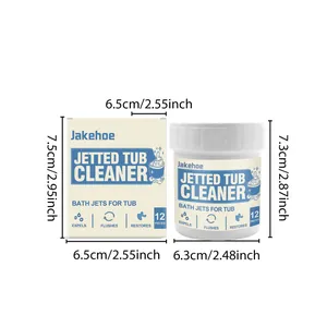 Detailed dimension specifications for JAKEHOE jetted tub cleaner tablets 12-pack