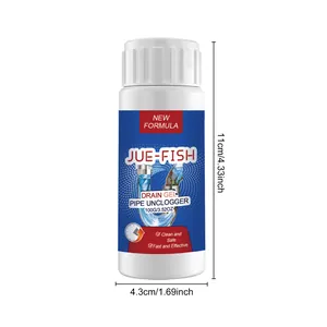 JUE-FISH Abflussreiniger Gel Flasche Maße 11cm Höhe und 4,3cm Breite Detailansicht