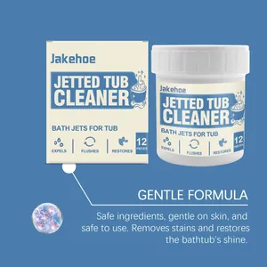 Jakehoe jetted tub cleaner tablets with gentle formula for deep cleaning and shine