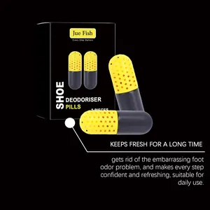Jue Fish shoe deodorizer capsules with long lasting fresh scent for daily use.