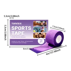 Dimensioni dettagliate per il nastro sportivo viola antiscivolo TORVIKX e la scatola