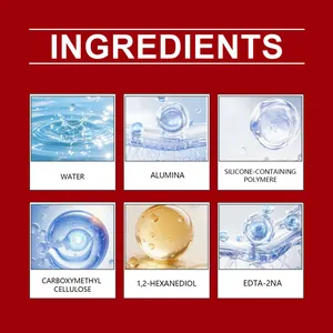 Detailed ingredient list for stainless steel cleaning paste including alumina and water