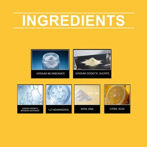 Detailed ingredient overview for JUE FISH washing machine cleaner tablets in English