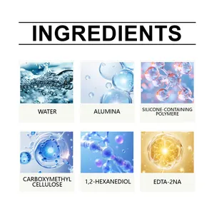 Detailed ingredient list for metal polishing paste showing alumina and polymers