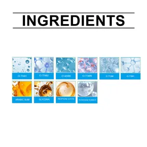 Detailed view of non-toxic watercolor paint ingredients and pigments for DIY painting