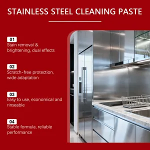 High-efficiency stainless steel cleaning paste for professional kitchen maintenance results.