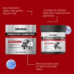 Jakehoe stainless steel cleaning paste for removing rust and stains from cookware