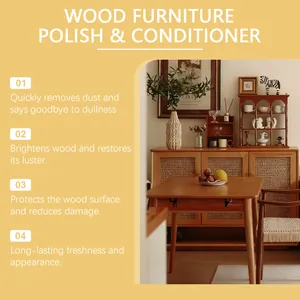 Detailed scene of professional wood furniture polish results on vintage wooden cabinets