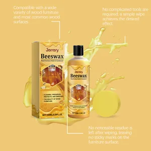 Natural beeswax wood furniture polish for gentle cleaning and high-gloss restoration